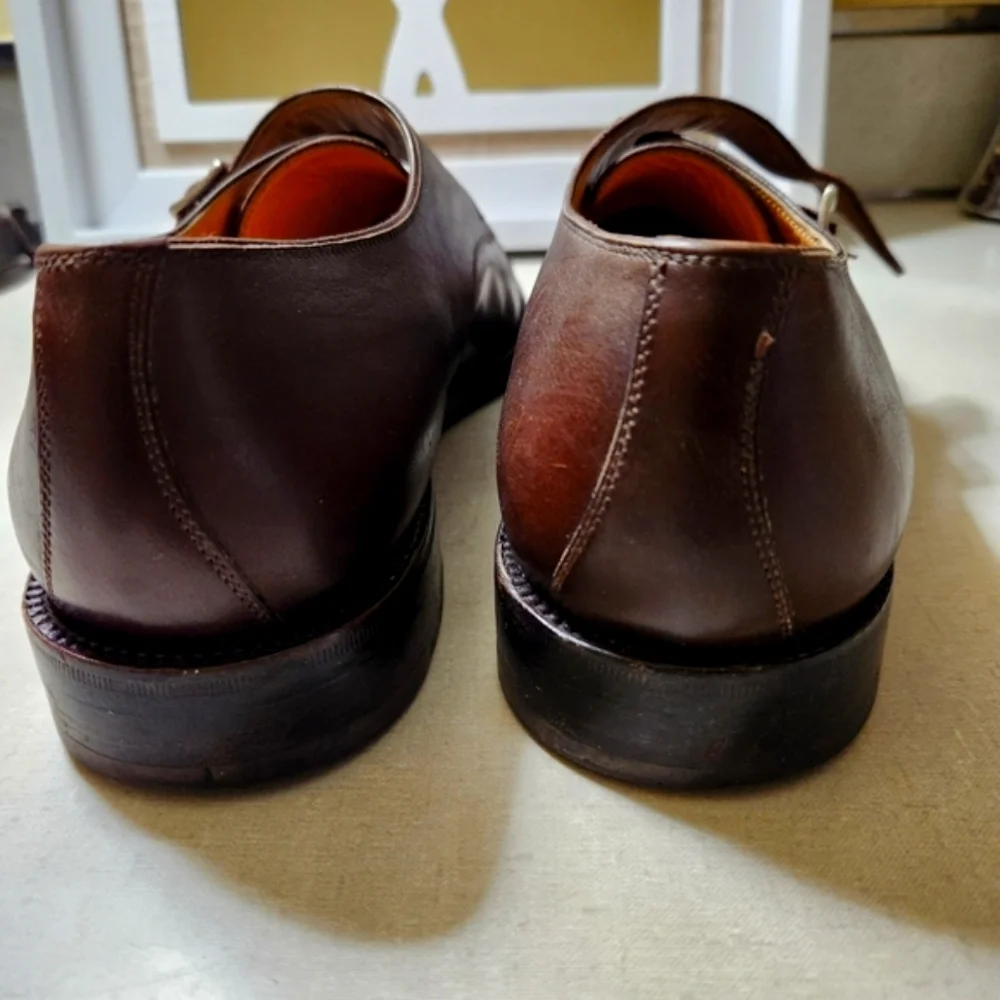 Walter Steiger Brown Leather Men's Shoes Size 11 Designer Footwear Classic. GUC
